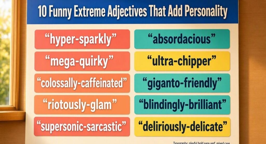 10 Funny Extreme Adjectives That Add Personality