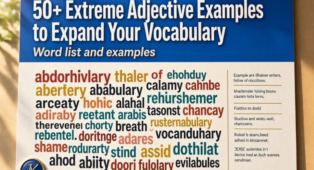 50+ Extreme Adjective Examples to Expand Your Vocabulary