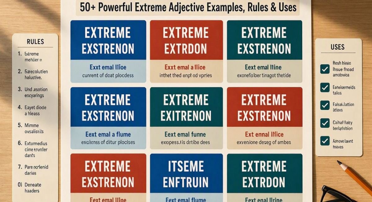 50+ Powerful Extreme Adjective Examples, Rules & Uses