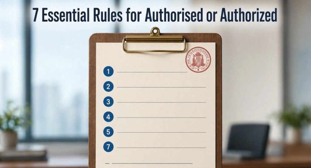 7 Essential Rules for Authorised or Authorized