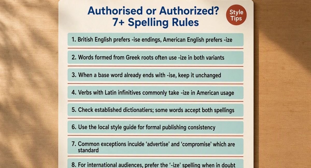 7+ Powerful Authorised or Authorized Spelling Rules Explained