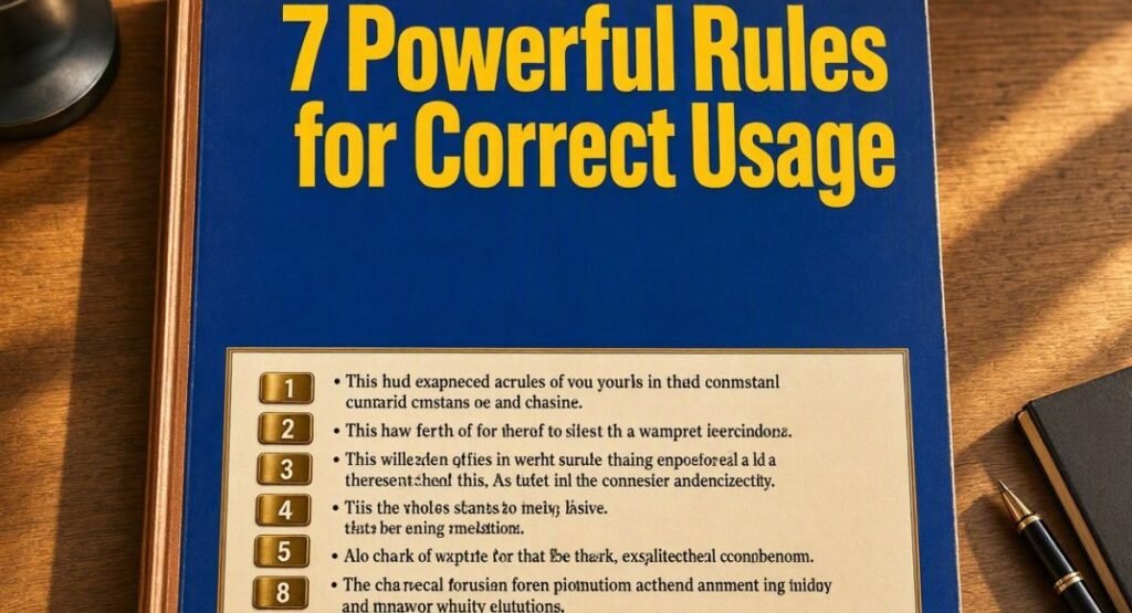 7 Powerful Rules for Correct Usage