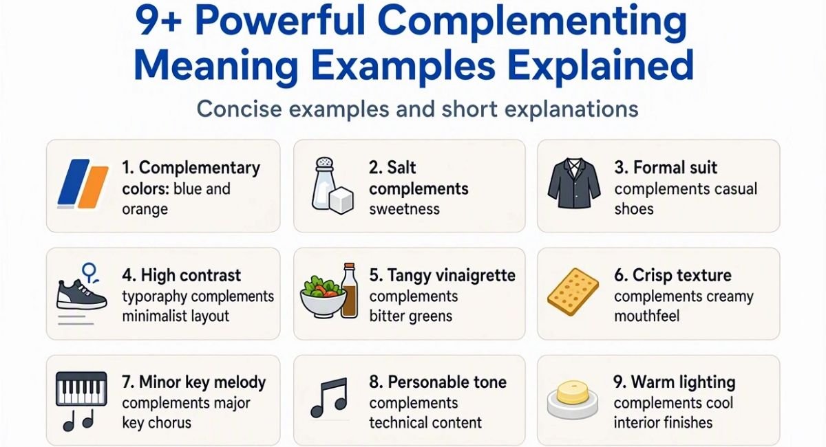 9+ Powerful Complementing Meaning Examples Explained