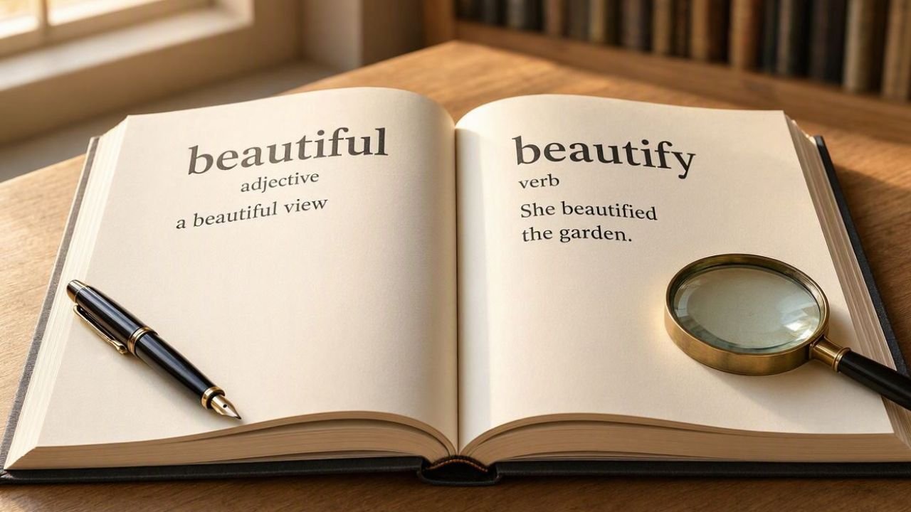 Does Beautiful Have a Verb Form?
