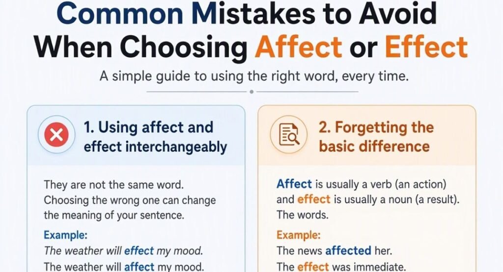 Common Mistakes to Avoid When Choosing Affect or Effect