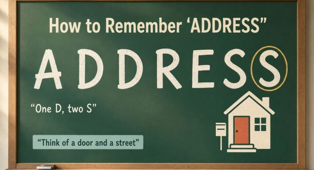 How to Remember the Correct Spelling of Address