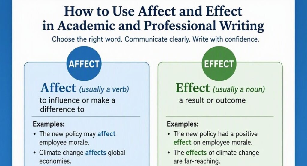 How to Use Affect and Effect in Academic and Professional Writing