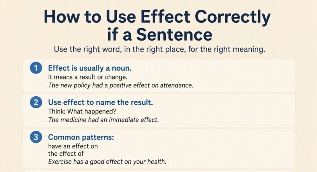 How to Use Effect Correctly in a Sentence