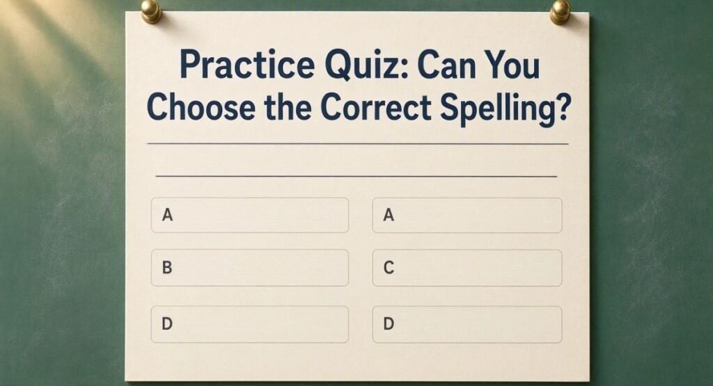 Practice Quiz: Can You Choose the Correct Spelling?
