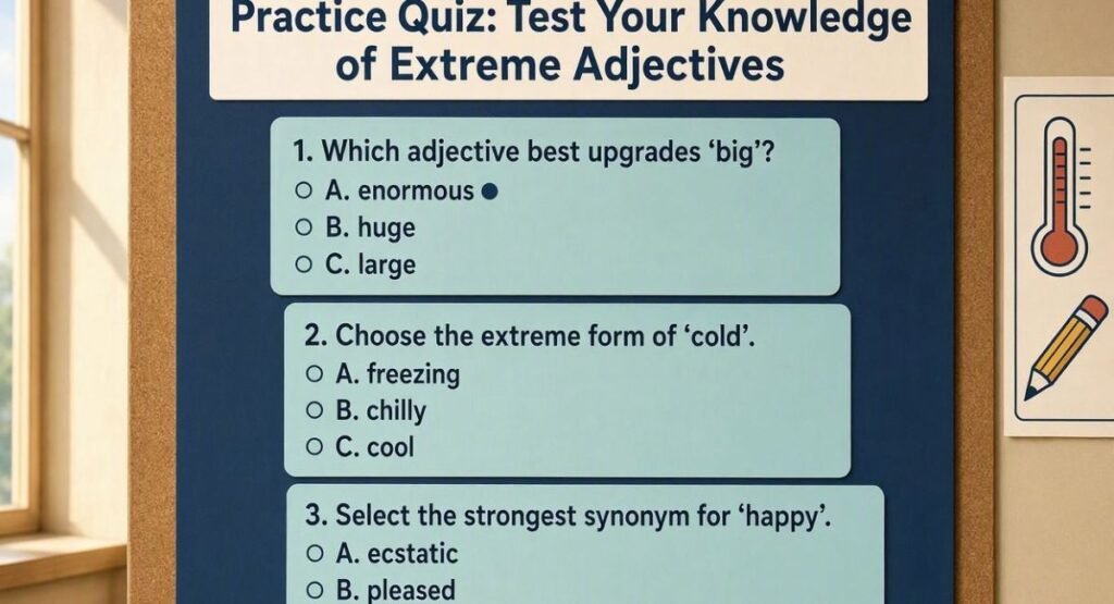 Practice Quiz: Test Your Knowledge of Extreme Adjectives