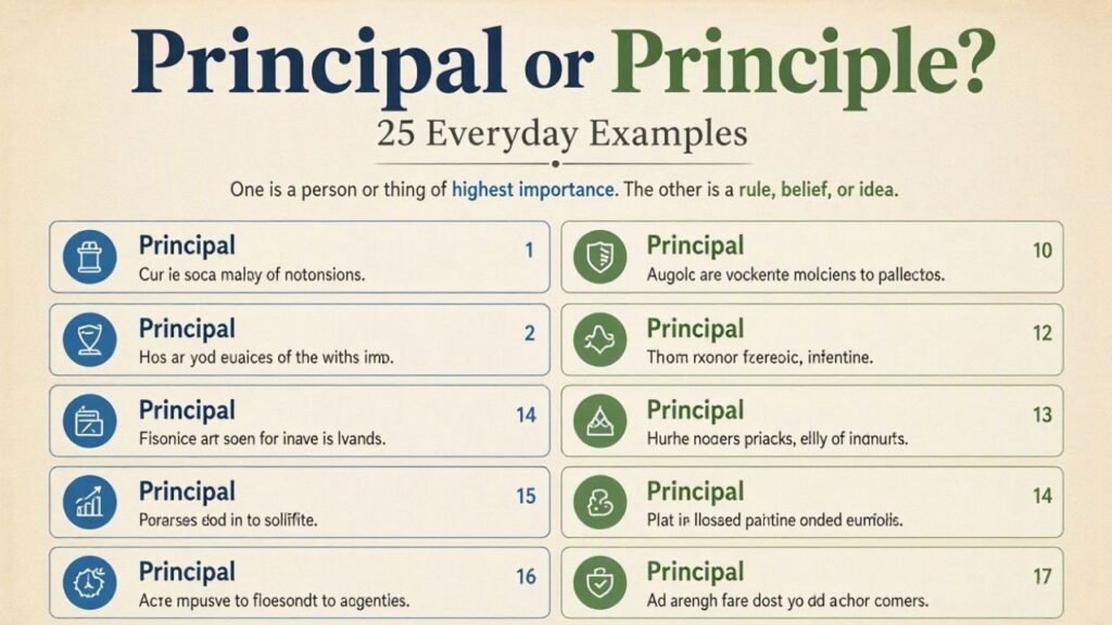 Principal or Principle in 25 Everyday Examples