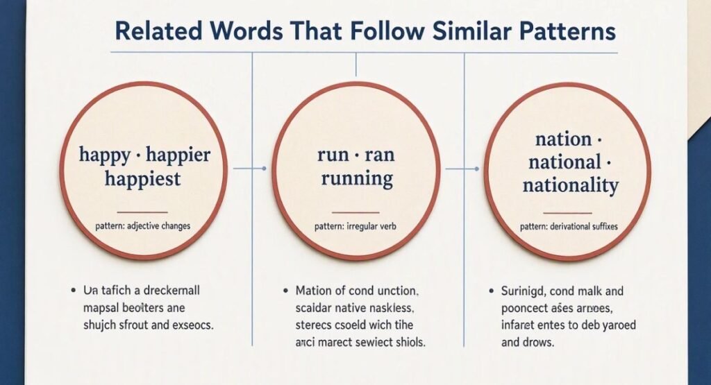  Related Words That Follow Similar Patterns