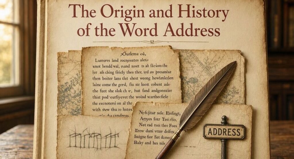 The Origin and History of the Word Address
