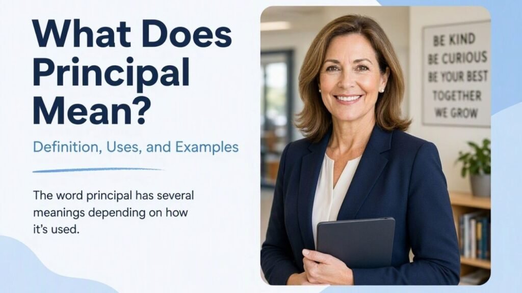 What Does Principal Mean? Definition, Uses, and Examples
