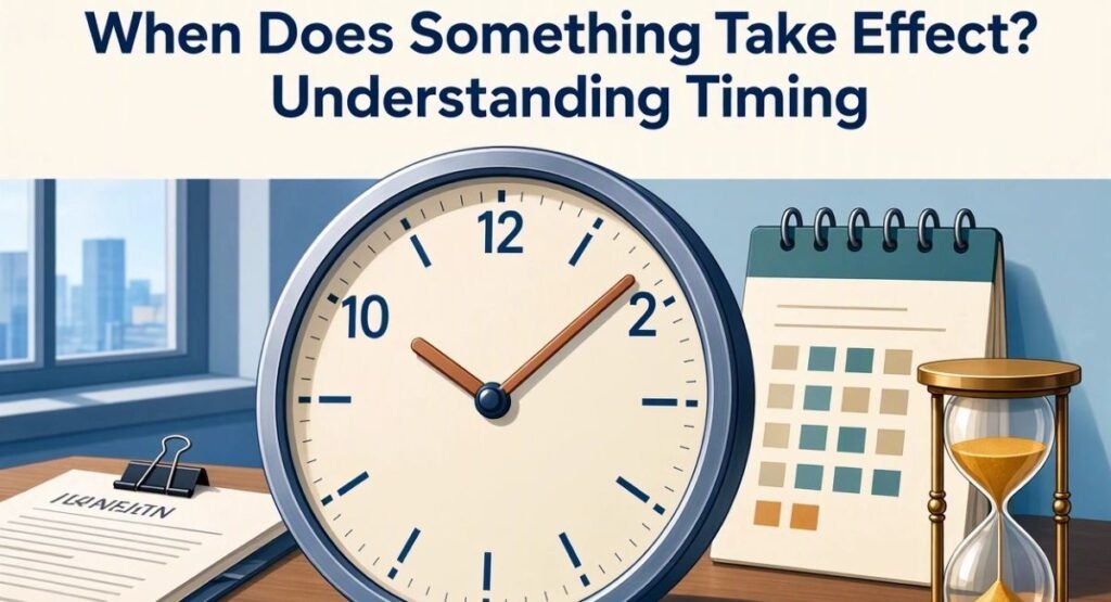 When Does Something Take Effect? Understanding Timing