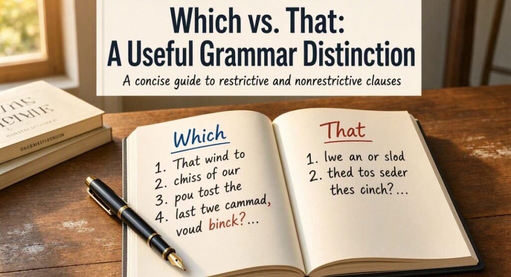 Which vs. That: A Useful Grammar Distinction